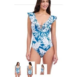GOTTEX SWIMSUIT WOMENS 16  BATHING SUIT MALAYA FLORAL Tummy Control NWT! $145‎